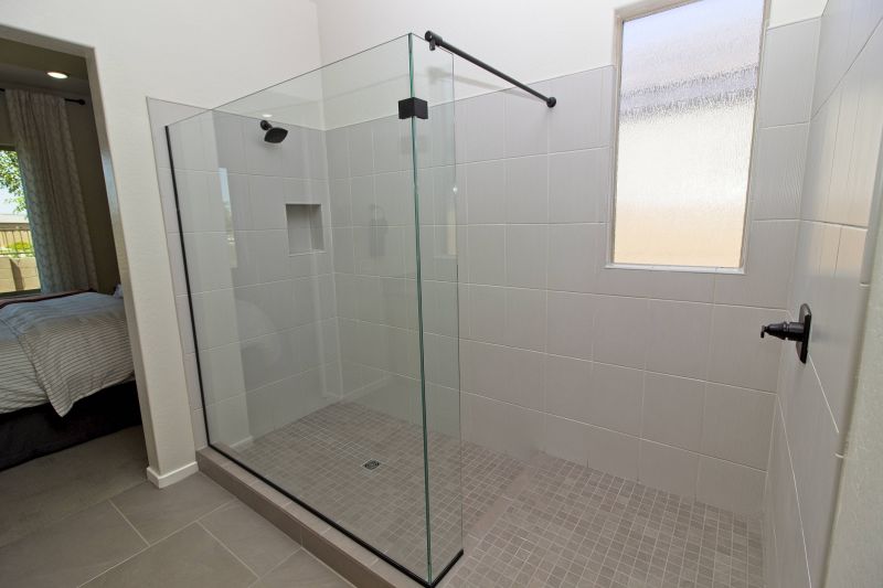 Open Shower with Floor-to-Ceiling Glass